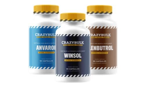 The CrazyBulk Female Cutting Stack bottles on a plain white background
