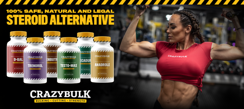 HMB Supplements: Benefits, Side Effects, and Who It's For Female bodybuilder posing with CrazyBulk products