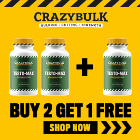 CrazyBulk TestoMax product photo on yellow background