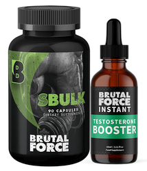 Brutal Force PCT stack product bottle images on white background