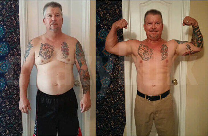 CrazyBulk customer photo before and after using HGH-X2