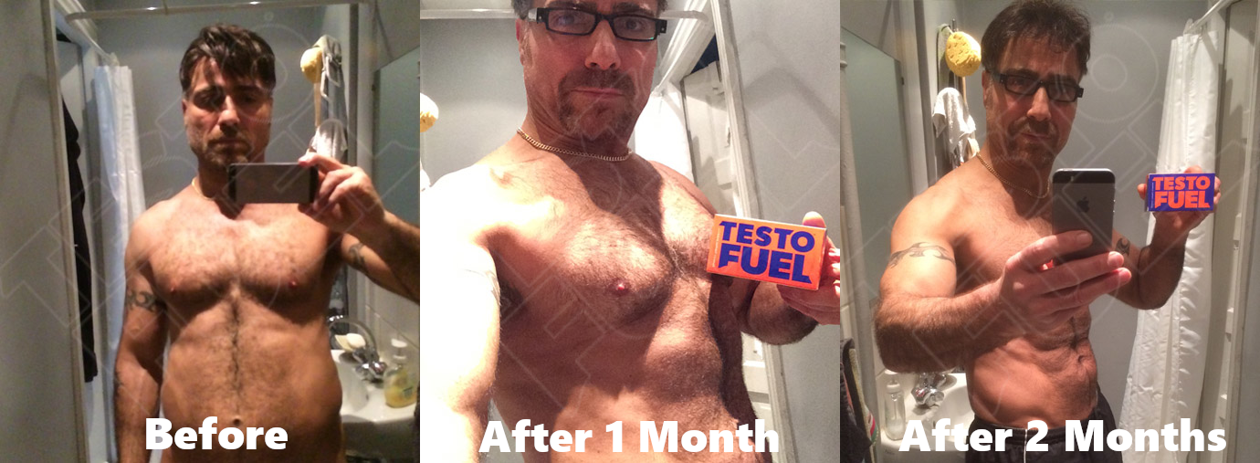 Before and after images of TestoFuel user.
